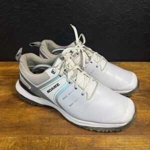 SQAIRZ‎ Speed White Synthetic Leather Spiked Golf Shoes Mens Size 10.5 US
